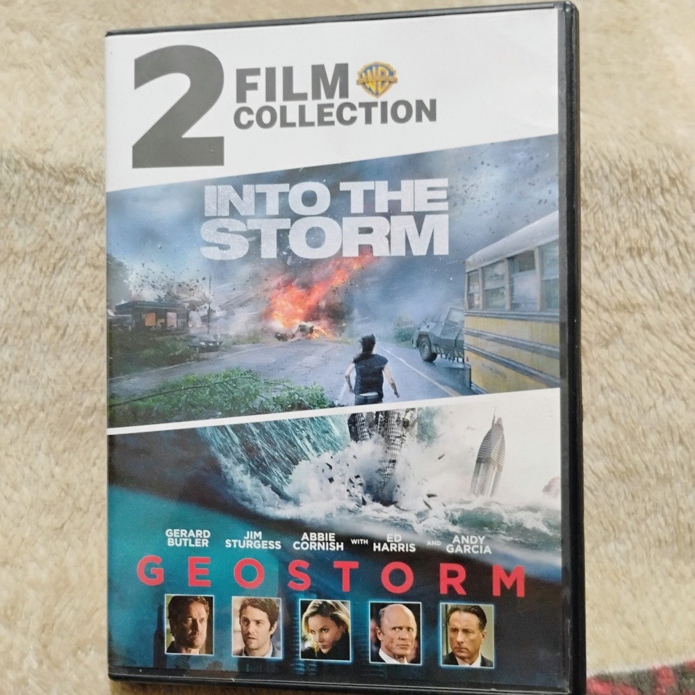 Warner Bros 2 Film Collection Into the Storm Geostorm DVD Disaster Action Sci-Fi